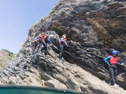 Coasteering, Torquay, Devon, UK