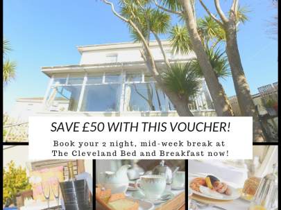 Save £50 off a two night mid week break at The Cleveland Torquay
